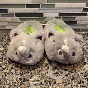 New Gray‎ Dinosaur Toddler Boy Slippers - 5/6